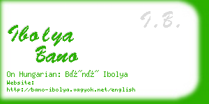 ibolya bano business card